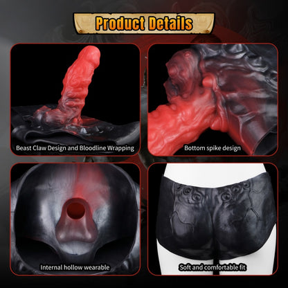Beast Fantasy Cock Sleeve Sheath Underwear - Wearable Penis Extender Sex Toys for Men