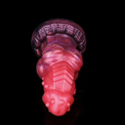 Fantasy Spiked Dragon Dildo Butt Plug – Blood Red Silicone Expansion Sex Toys