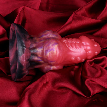 Fantasy Spiked Dragon Dildo Butt Plug – Blood Red Silicone Expansion Sex Toys