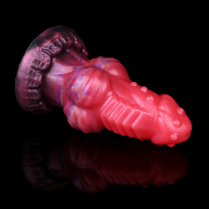 Fantasy Spiked Dragon Dildo Butt Plug – Blood Red Silicone Expansion Sex Toys