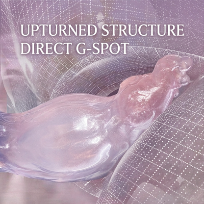 Fantasy Silicone Creature Cock for Deep Internal Stimulation - Curved Alien Dildo with G-Spot Targeting Arc & Large Particle Texture