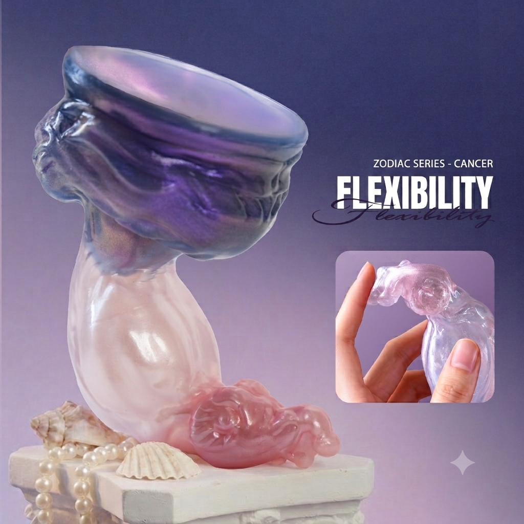 Fantasy Silicone Creature Cock for Deep Internal Stimulation - Curved Alien Dildo with G-Spot Targeting Arc & Large Particle Texture