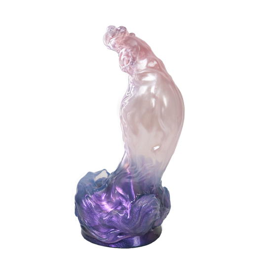 Fantasy Silicone Creature Cock for Deep Internal Stimulation - Curved Alien Dildo with G-Spot Targeting Arc & Large Particle Texture
