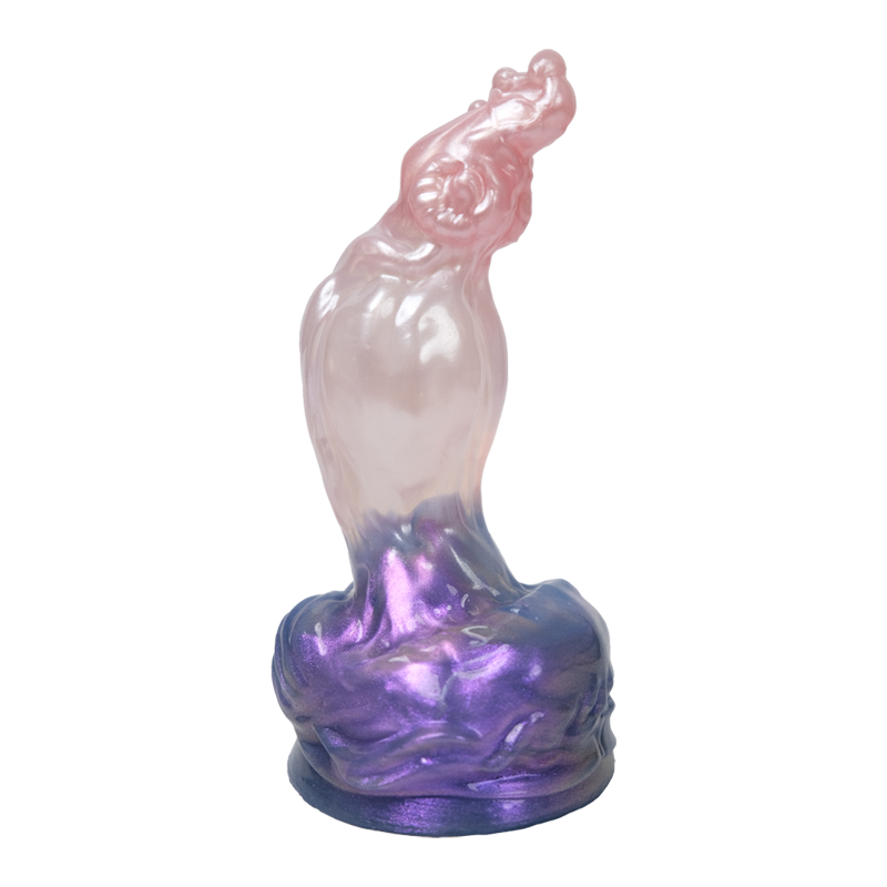 Fantasy Silicone Creature Cock for Deep Internal Stimulation - Curved Alien Dildo with G-Spot Targeting Arc & Large Particle Texture