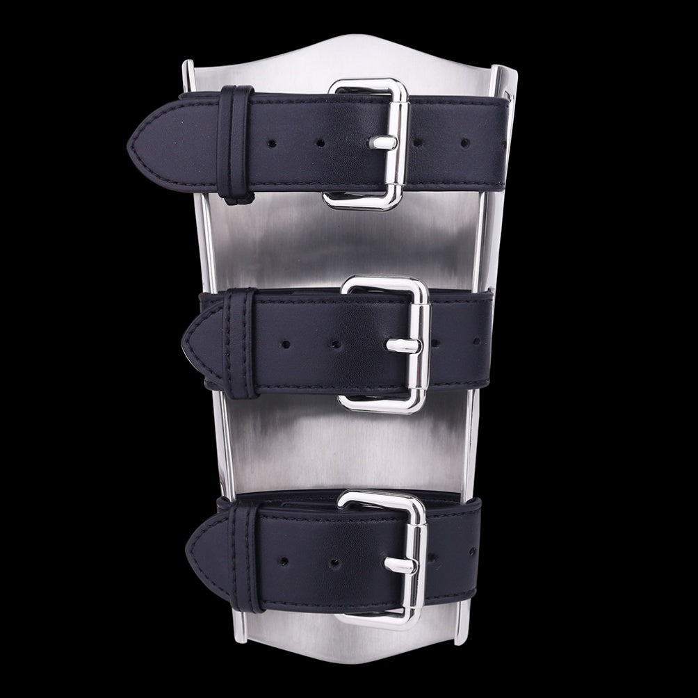 Medieval 304 Stainless Steel Bracers – Heavy Metal Arm Armor for BDSM Bondage & Roleplay