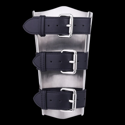 Medieval 304 Stainless Steel Bracers – Heavy Metal Arm Armor for BDSM Bondage & Roleplay