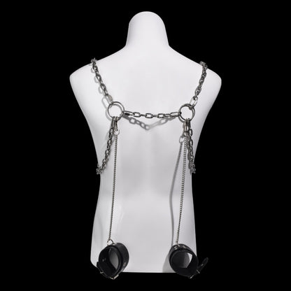 Nippelklemmen aus Metall, Bondage-Set – Verstellbarer Strap-on, kompatibel mit intensiven BDSM-Spielzeugen