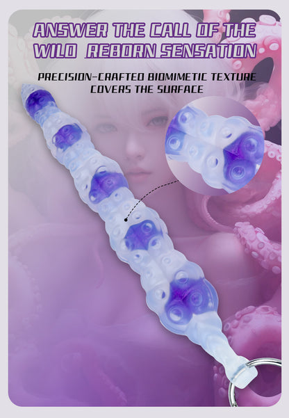 Monster Tentacle Dildo & Anal Beads-Progressive 6-Bead Butt Plug for Deep Anal Orgasm