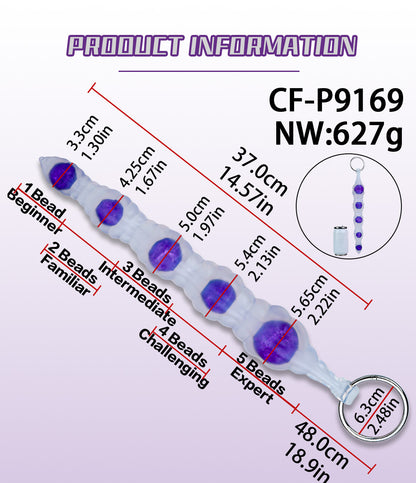 Monster Tentacle Dildo & Anal Beads-Progressive 6-Bead Butt Plug for Deep Anal Orgasm