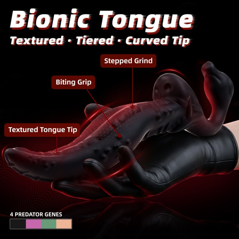 Double-Headed Vibrating Monster Dildo Strap-On – Platinum Silicone G-Spot Toy for Lesbian Couples
