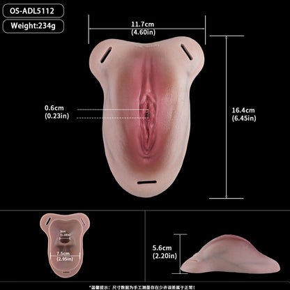 Realistic Fleshy Silicone Fake Pussy Pants – Leather Wearable Crossdresser Sex Toys