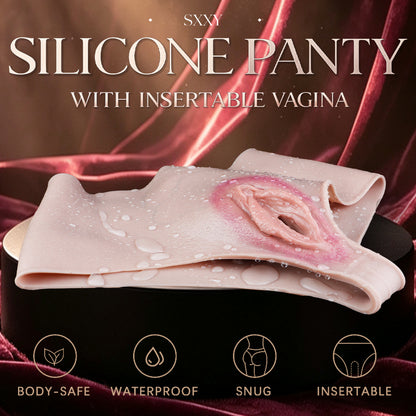 Realistische tragbare Fake-Vagina – Höschen aus Platin-Silikon für Crossdresser