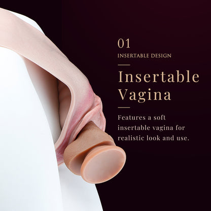 Realistische tragbare Fake-Vagina – Höschen aus Platin-Silikon für Crossdresser