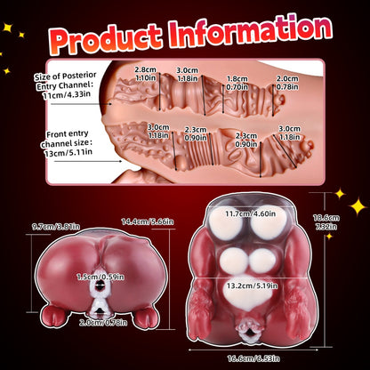 Emberstride Ilphis Horse Torso Pocket Pussy – Dual-Channel Anime Fantasy Mini Sex Doll