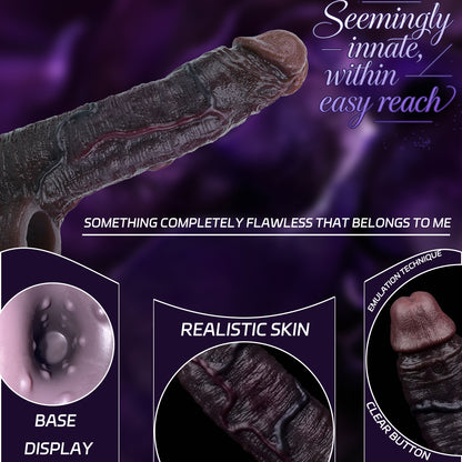 Dark Titan Vibrating Penis Extender Sleeve | BBC Size Cock Sleeve with Remote | Domlust