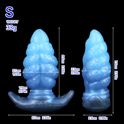 Fantasy-Tentakel-Buttplug-Dildo aus Silikon – Umschnallwerkzeug mit Ankerbasis und Tiefsee-Alien-Ästhetik