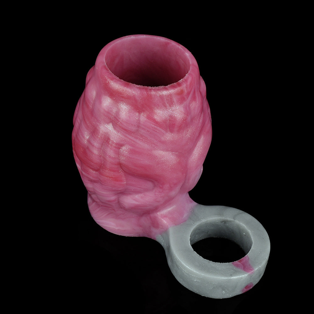 Großer geknoteter Penis-Extender – Eingebauter Penisring, Fantasy-Sexspielzeug für Männer
