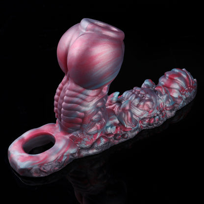 Rallonge pénienne fantaisie pour couples "Canine Knot Beast Cock Sleeve with Grinding Plate"