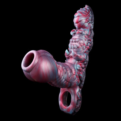 Rallonge pénienne fantaisie pour couples "Canine Knot Beast Cock Sleeve with Grinding Plate"