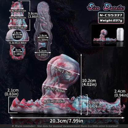 Alien Canine Knot Cock Sleeve with Grinding Plate — 2-in-1 Fantasy Penis Extender for Couples Foreplay & Penetration