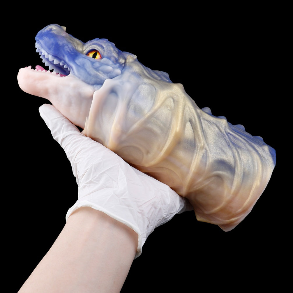 Voraxelle Drachen-Taschenmuschi – Masturbatorhülse aus Platin-Silikon mit Vakuumpumpe | Domlust