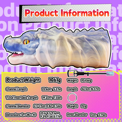 Voraxelle Drachen-Taschenmuschi – Masturbatorhülse aus Platin-Silikon mit Vakuumpumpe | Domlust