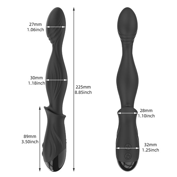 finger handheld two anal beads size
