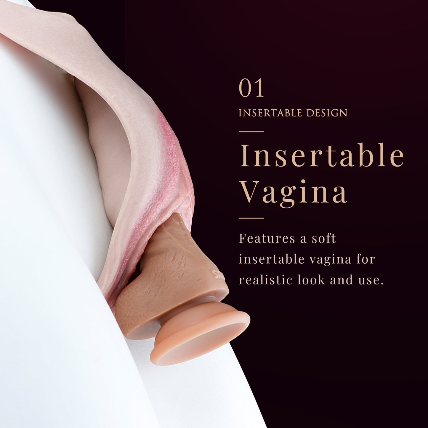 Realistische Muschi-Höschen mit einführbarer Vagina – Tragbare künstliche Vagina für Crossdresser