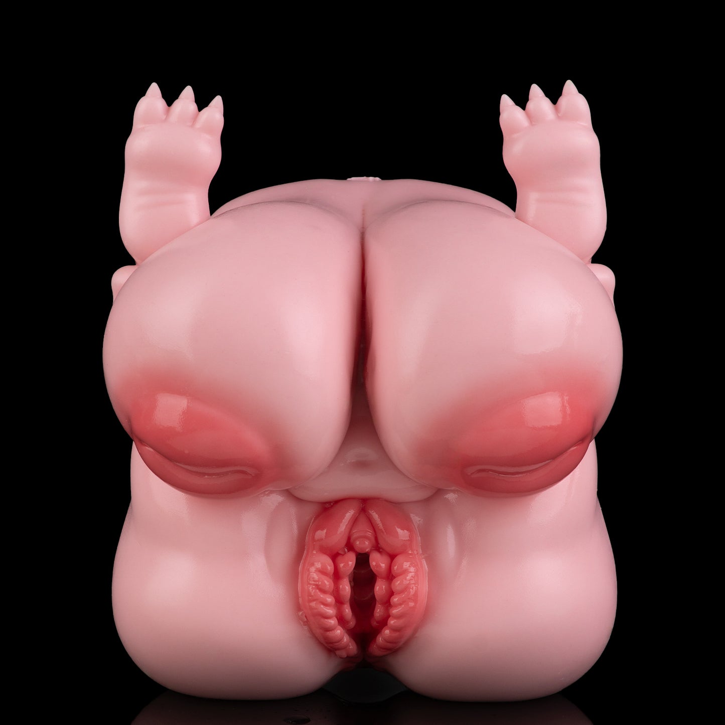 Chubby Bear-Girl Fantasy Sex Doll Torso — Dual-Channel Furry Masturbator with Soft Breasts & Raised-Hip Pose