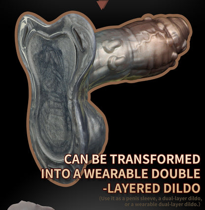 Wearable Monster Strap On Cock Sleeve – Canine Penis Extender & Stamina Training Male Sex Toys