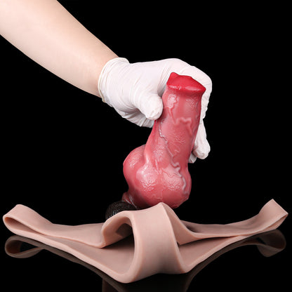 Dog Knot Fantasy Cock Sleeve Panty – Platinum Silicone Sheath Underwear for ED