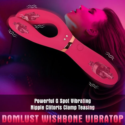 Vibromasseur point G Wishbone Rabbit - Jouets sexuels à serrage clitoridien pour femme - Dolust