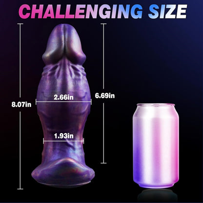Fantasy Purple Silicone Fist Dildo – Wearable Anchor T-Base Anal Plug for Thick Expansion & Monster Sex