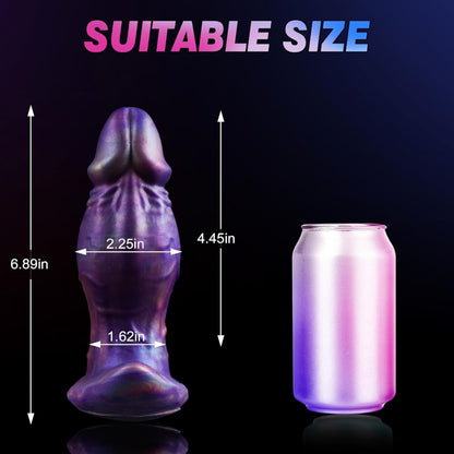 Fantasy Purple Silicone Fist Dildo – Wearable Anchor T-Base Anal Plug for Thick Expansion & Monster Sex
