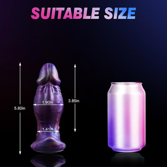 Fantasy Purple Silicone Fist Dildo – Wearable Anchor T-Base Anal Plug for Thick Expansion & Monster Sex