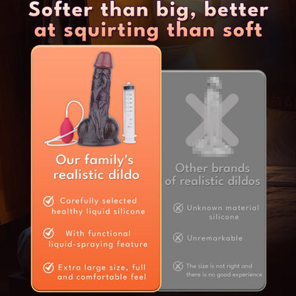 Big Black Squirting Dildo Built for Women Who Demand the Real Thing| Realistic Dual Density Silicone