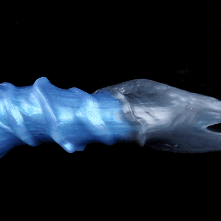 Fantasy Spiral Strapon Anal Dildo – "Tide-Anchor Spine" Blue Silicone Sex Toys for Orgasmic Massage