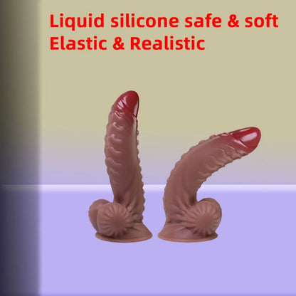 Gode anal réaliste en silicone avec ventouse – Jouet d'insertion pour stimulation anale et vaginale féminine