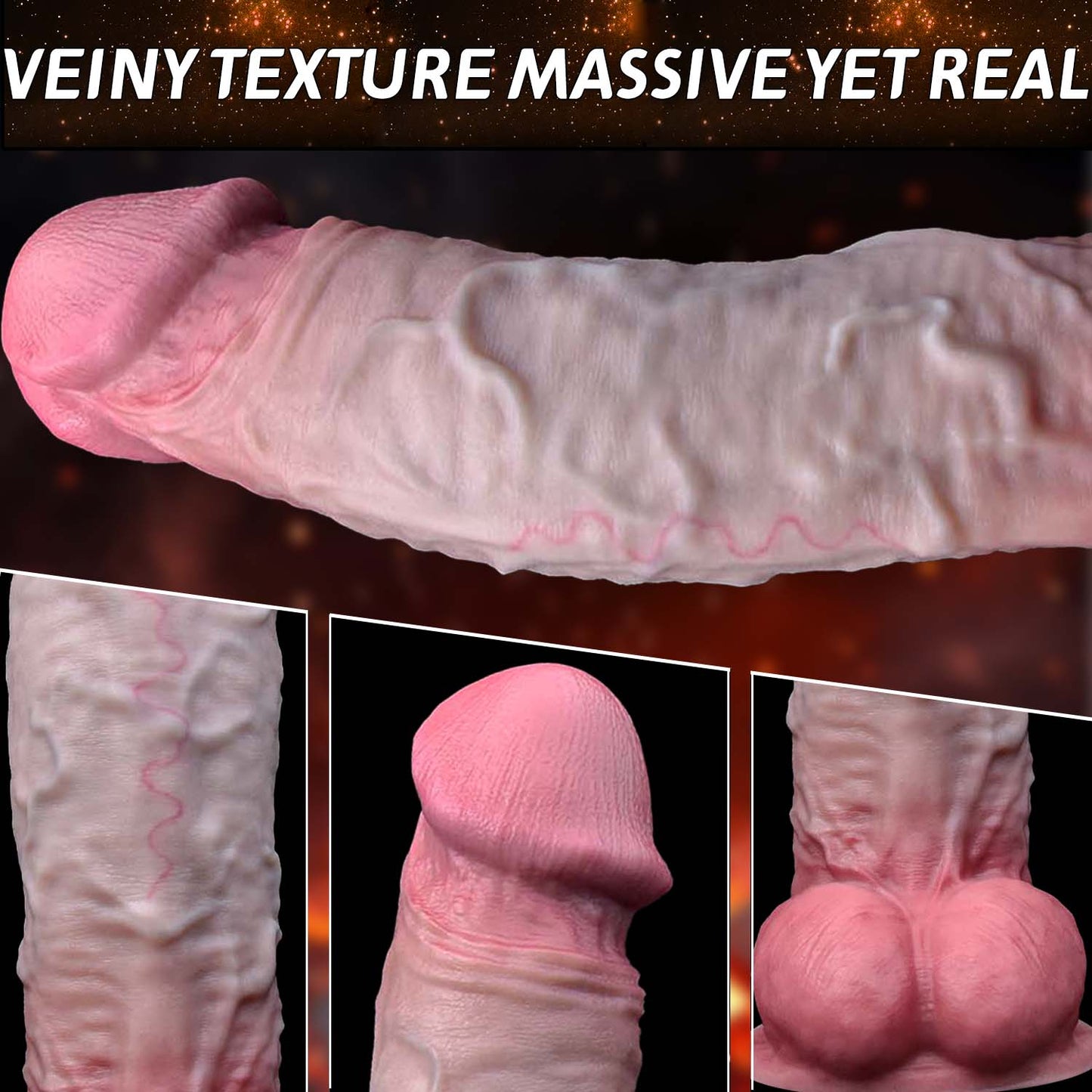 Massive Soul-Deep Giant Realistic Silicone Dildo – Dual-Density G-Spot Stretching | Domlust