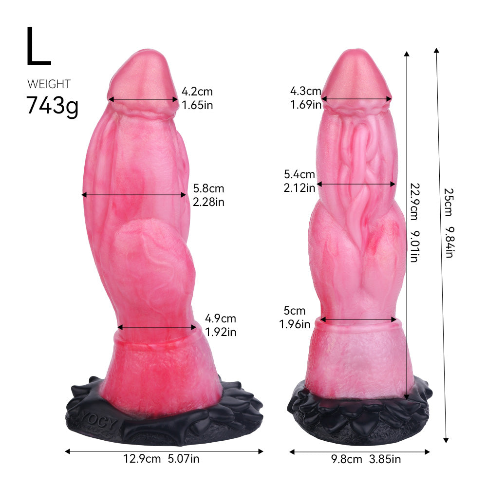 Fantasy Knotted Dildo Großer Butt Plug - Silikon Saugnapf Monsterdildo Sexspielzeug für Frauen