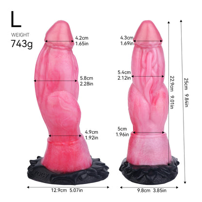 Fantasy Knotted Dildo Großer Butt Plug - Silikon Saugnapf Monsterdildo Sexspielzeug für Frauen
