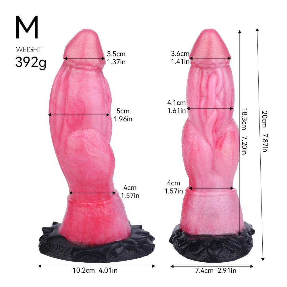 Fantasy Knotted Dildo Großer Butt Plug - Silikon Saugnapf Monsterdildo Sexspielzeug für Frauen