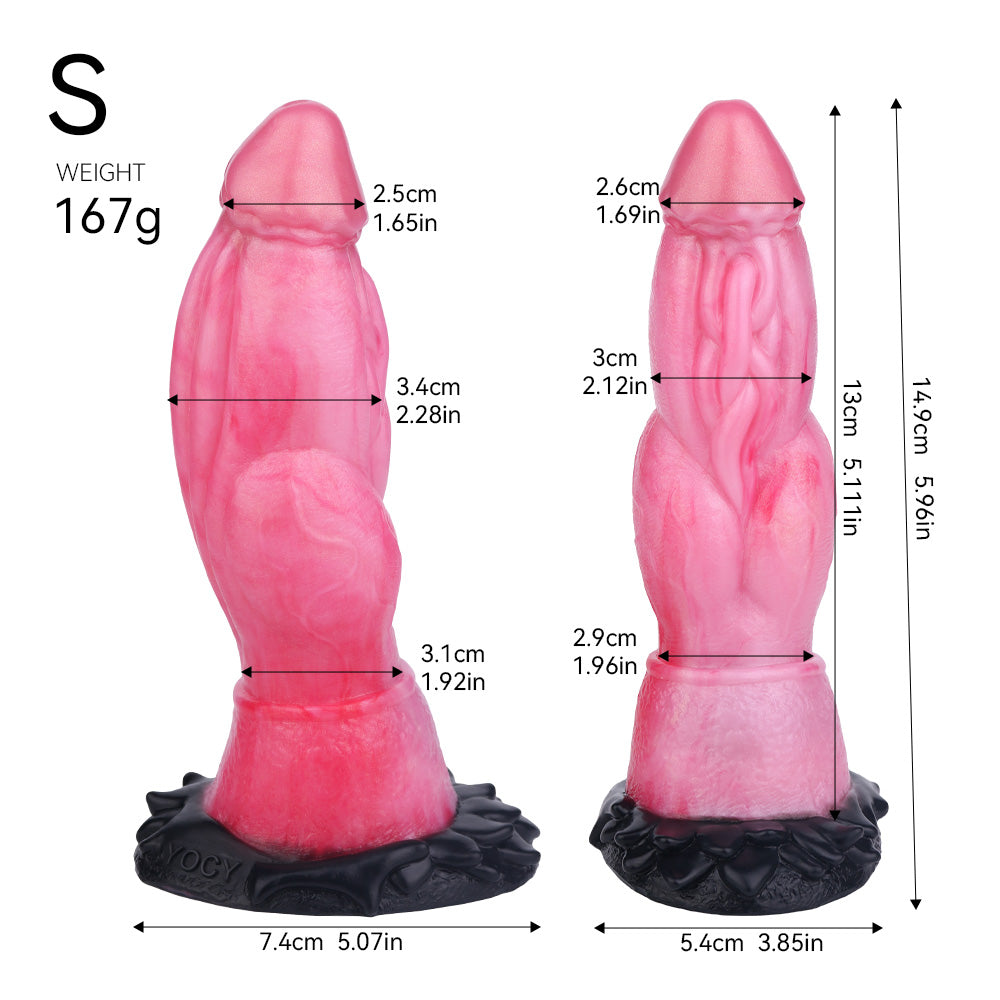 Fantasy Knotted Dildo Großer Butt Plug - Silikon Saugnapf Monsterdildo Sexspielzeug für Frauen