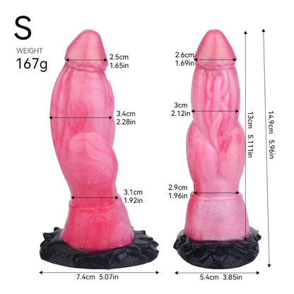 Fantasy Knotted Dildo Großer Butt Plug - Silikon Saugnapf Monsterdildo Sexspielzeug für Frauen