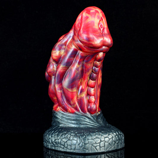 Fire Dragon Fantasy Monster Dildo – Textured Creature Cock with Suction Cup for Sexual Fantasy