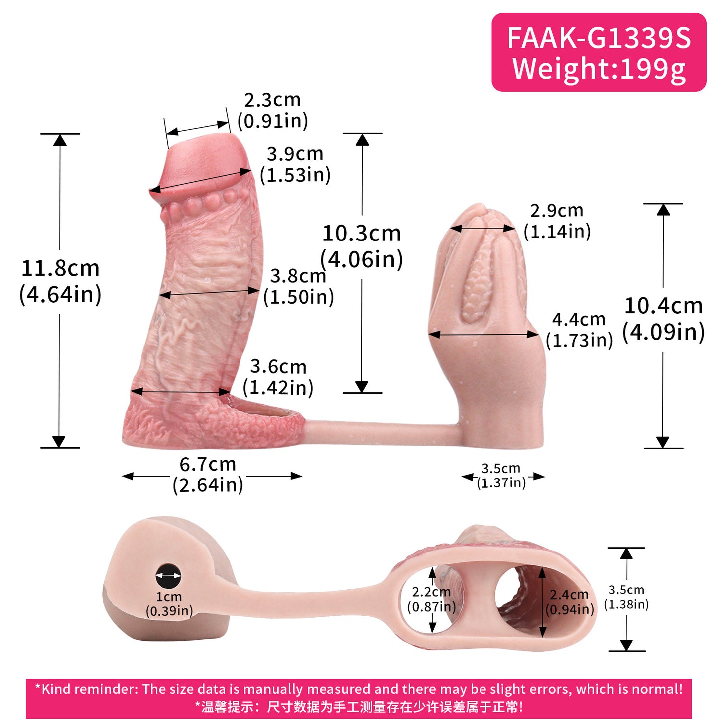 Realistic Silicone Cock Sleeve with Vibrating Butt Plug — Enlargement, Prostate Stimulation & Longer-Lasting Sex in One Integrated Set