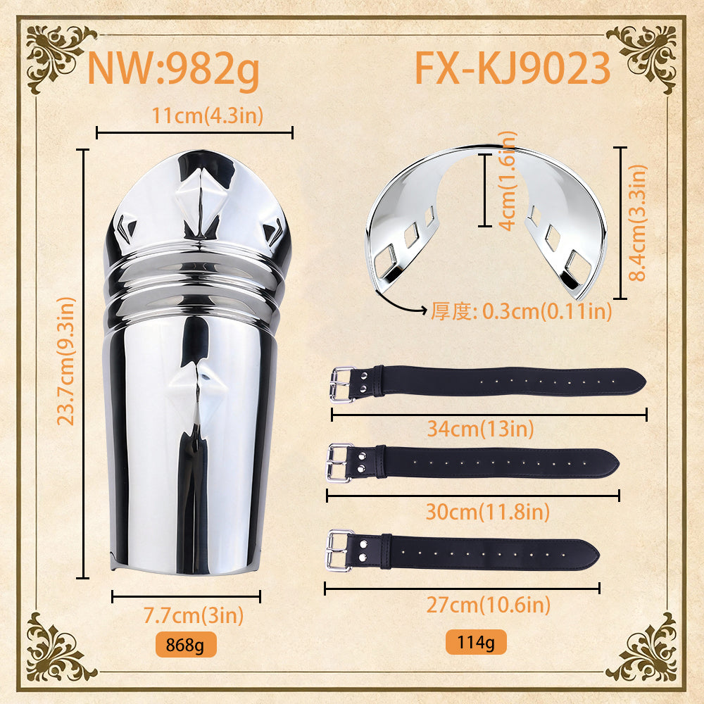 Medieval-Style Heavy Metal Bracers-Elevate Your Power Play and Bondage Rituals