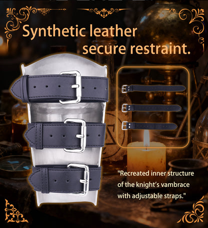 Medieval-Style Heavy Metal Bracers-Elevate Your Power Play and Bondage Rituals