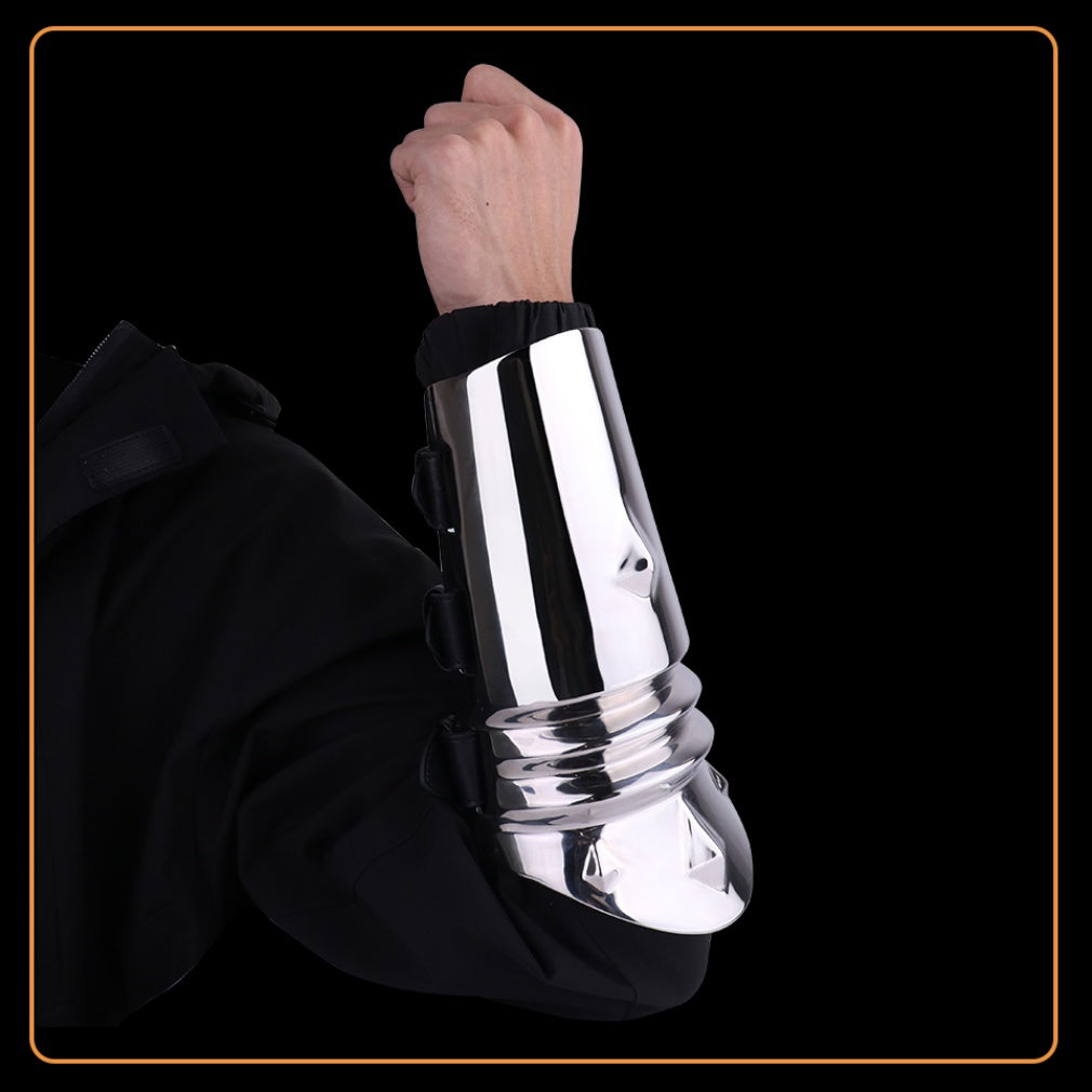 Medieval-Style Heavy Metal Bracers-Elevate Your Power Play and Bondage Rituals