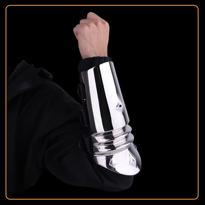 Medieval-Style Heavy Metal Bracers-Elevate Your Power Play and Bondage Rituals